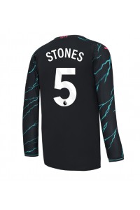 Manchester City John Stones #5 Jalkapallovaatteet Kolmaspaita 2023-24 Pitkähihainen